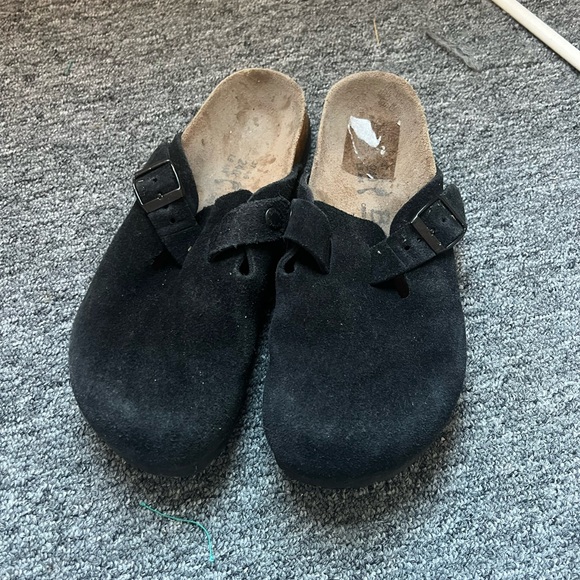 Birkenstock Black Suede Boston Clogs by Betula, size 37 - Picture 4 of 7
